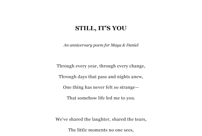 write a personalized poem for any occasion